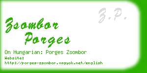 zsombor porges business card